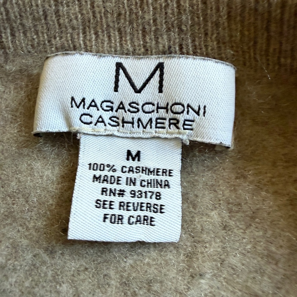 Magaschoni Taupe Sweater with Love Embroidery - Picture 3 of 4
